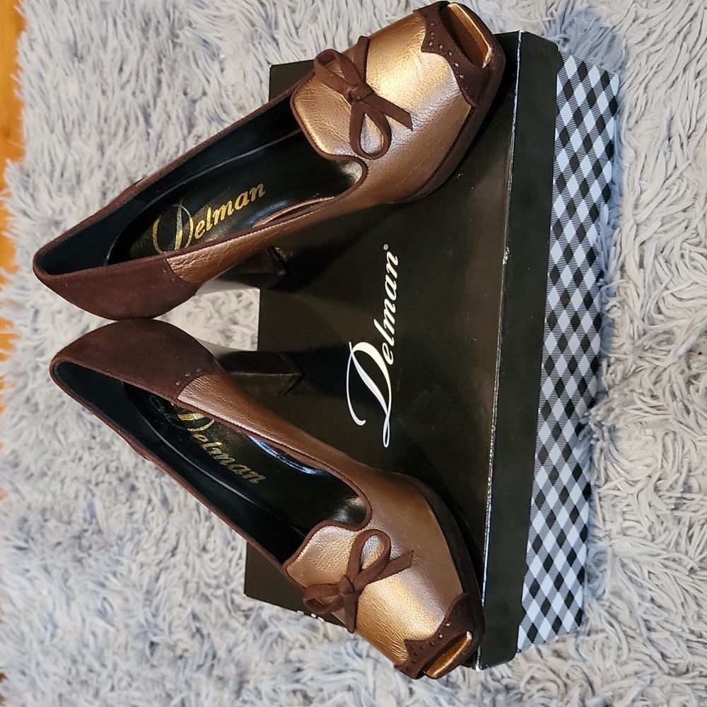 ‼️Delman Italian Peep Toe Heels‼️